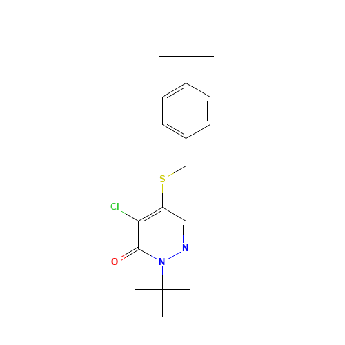 Pyridaben (CAS: 96489-71-3) - Chemical Structure and Molecular Formula 