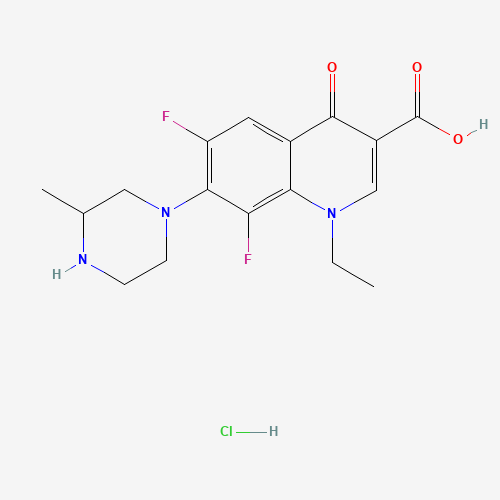 Lomefloxacin hydrochloride (CAS: 98079-52-8) - Chemical Structure and Molecular Formula 