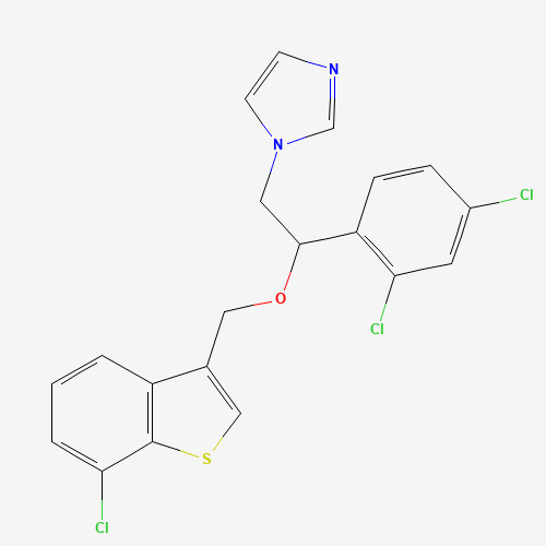 Sertaconazole nitrate (CAS: 99592-32-2) - Chemical Structure and Molecular Formula 