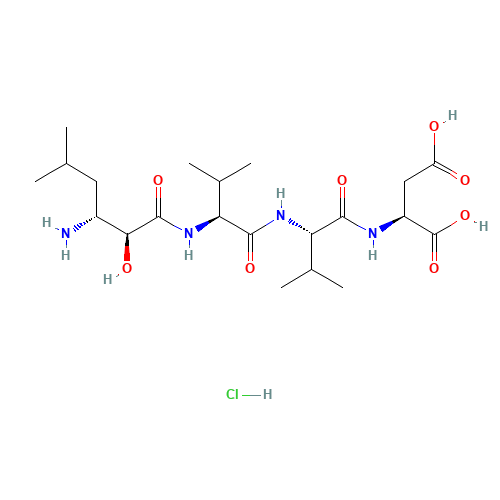 AMASTATIN HYDROCHLORIDE (CAS: 100938-10-1) - Chemical Structure and Molecular Formula 