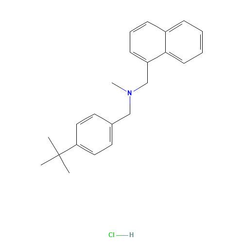 Butenafine hydrochloride (CAS: 101827-46-7) - Chemical Structure and Molecular Formula 