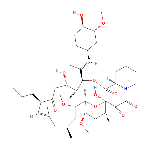 Tacrolimus (CAS: 104987-11-3) - Chemical Structure and Molecular Formula 