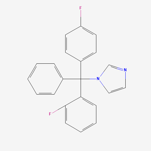 1-[(2-Fluorophenyl)-(4-fluorophenyl)phenylmethyl]-1H-imidazole (CAS: 119006-77-8) - Chemical Structure and Molecular Formula 