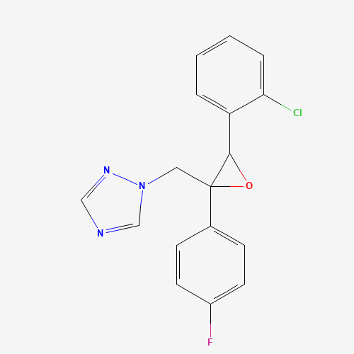 (2RS,3SR)-1-[3-(2-chlorophenyl)-2,3-epoxy-2-(4-fluorophenyl)propyl]-1H-1,2,4-triazole (CAS: 135319-73-2) - Chemical Structure and Molecular Formula 