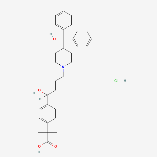 FEXOFENADINE HYDROCHLORIDE (CAS: 138452-21-8) - Chemical Structure and Molecular Formula 