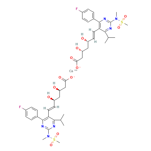 Rosuvastatin calcium (CAS: 147098-20-2) - Chemical Structure and Molecular Formula 