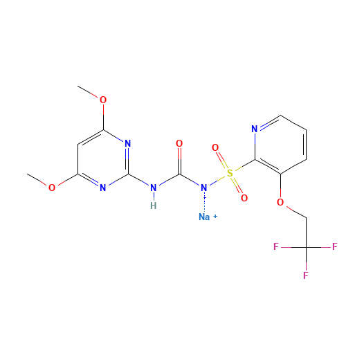 Trifloxysulfuron-sodium (CAS: 199119-58-9) - Chemical Structure and Molecular Formula 