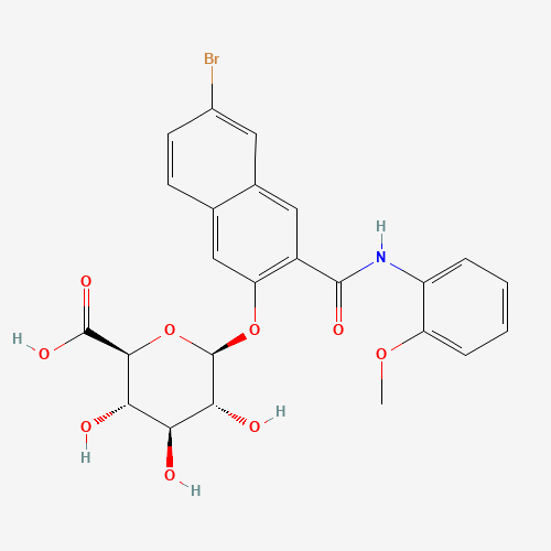 NAPHTHOL AS-BI BETA-D-GLUCURONIDE (CAS: 37-87-6) - Chemical Structure and Molecular Formula 