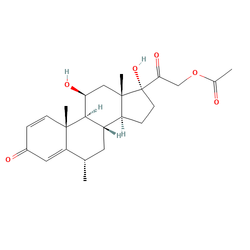 Methylprednisolone acetate (CAS: 53-36-1) - Chemical Structure and Molecular Formula 