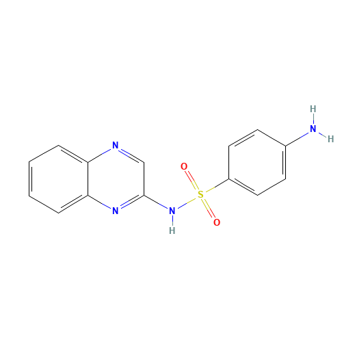 Sulfaquinoxaline (CAS: 59-40-5) - Chemical Structure and Molecular Formula 