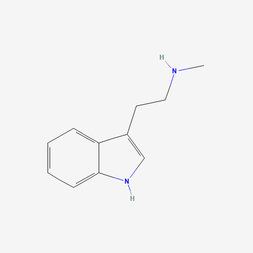 3-(2-Methylaminoethyl)indole (CAS: 61-49-4) - Chemical Structure and Molecular Formula 