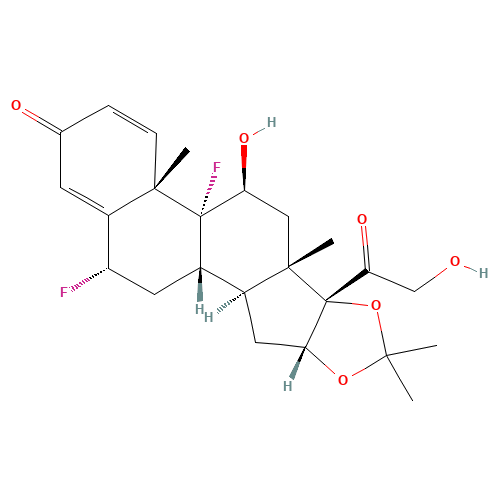 Fluocinolone acetonide (CAS: 67-73-2) - Chemical Structure and Molecular Formula 