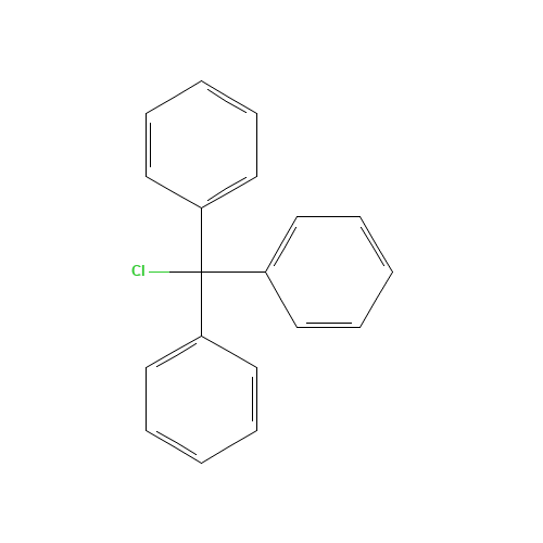 Triphenylmethyl chloride (CAS: 76-83-5) - Chemical Structure and Molecular Formula 