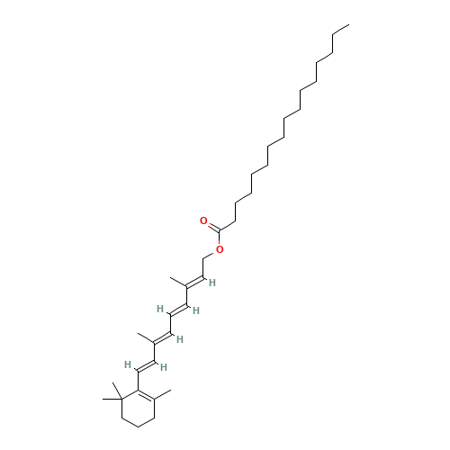 Retinol palmitate (CAS: 79-81-2) - Chemical Structure and Molecular Formula 