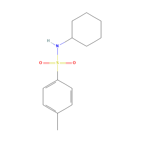 N-Cyclohexyl-4-methylbenzenesulfonamide (CAS: 80-30-8) - Chemical Structure and Molecular Formula 