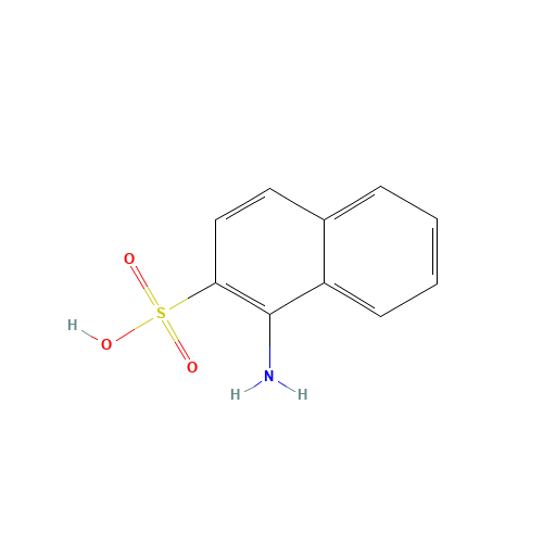 1-AMINO-2-NAPHTHALENESULFONIC ACID (CAS: 81-06-1) - Chemical Structure and Molecular Formula 