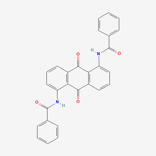 1,5-DIBENZAMIDOANTHRAQUINONE (CAS: 82-18-8) - Chemical Structure and Molecular Formula 