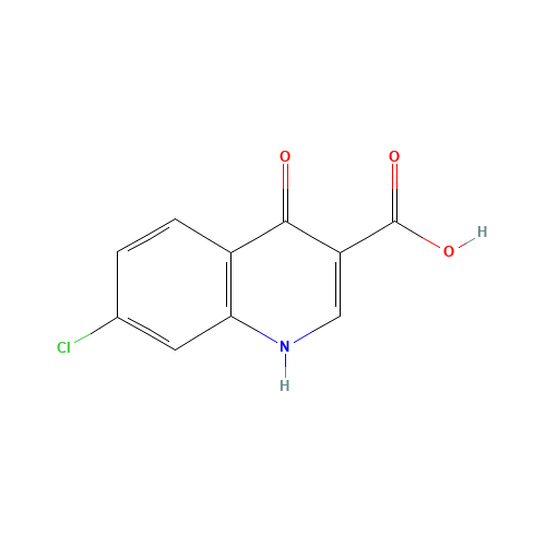 7-CHLORO-4-HYDROXY QUINOLINE-3-CARBOXYLIC ACID (CAS: 86-47-5) - Chemical Structure and Molecular Formula 