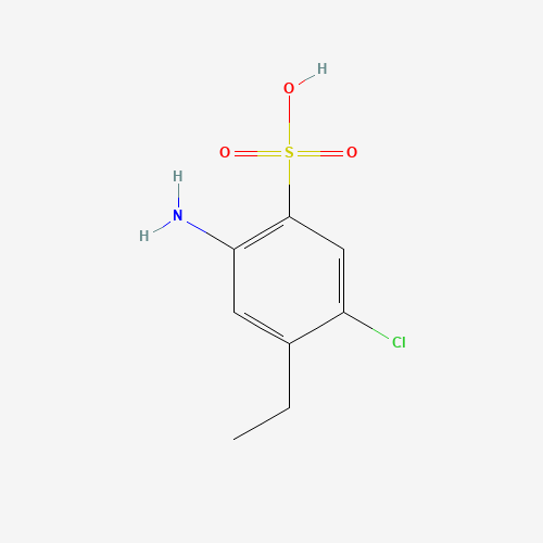 6-CHLORO-3-AMINOETHYLBENZENE-4-SULFONIC ACID (CAS: 88-56-2) - Chemical Structure and Molecular Formula 