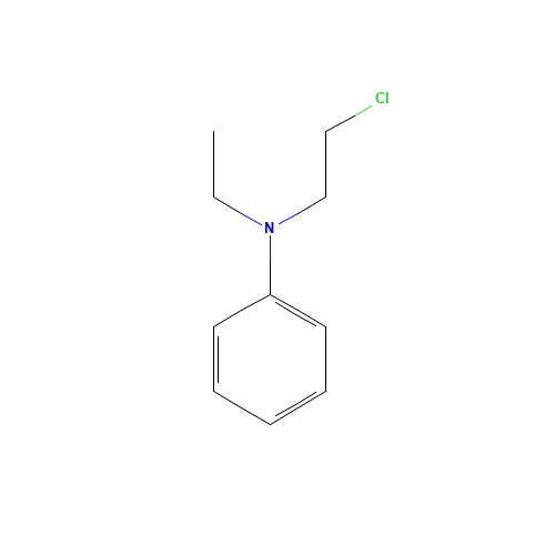 N-Chloroethyl-N-ethylaniline (CAS: 92-49-9) - Chemical Structure and Molecular Formula 
