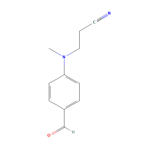 4-[(2-Cyanoethyl)methylamino]benzaldehyde (CAS: 94-21-3) - Chemical Structure and Molecular Formula 