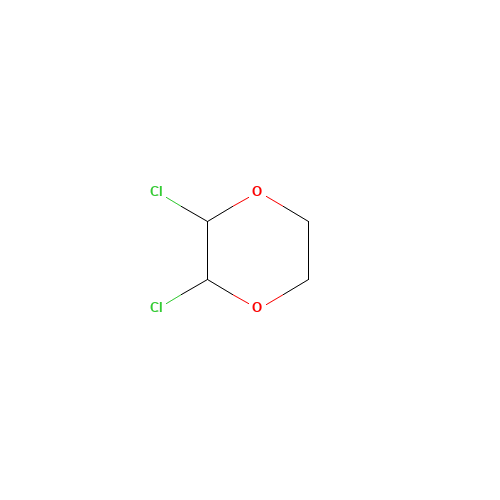 2,3-DICHLORO-P-DIOXANE (CAS: 95-59-0) - Chemical Structure and Molecular Formula 