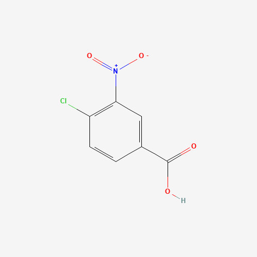 4-Chloro-3-nitrobenzoic acid (CAS: 96-99-1) - Chemical Structure and Molecular Formula 