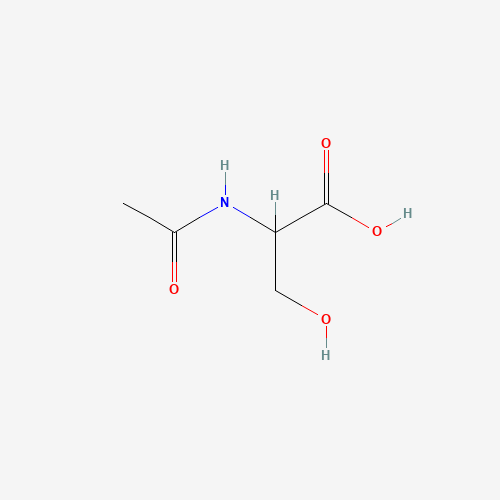 N-ACETYL-DL-SERINE (CAS: 97-14-3) - Chemical Structure and Molecular Formula 