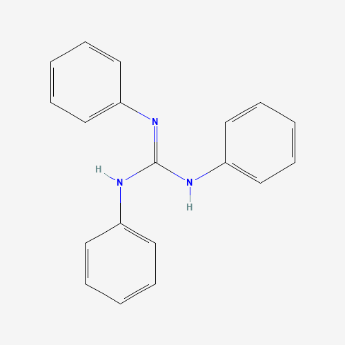 1,2,3-TRIPHENYLGUANIDINE (CAS: 101-01-9) - Chemical Structure and Molecular Formula 