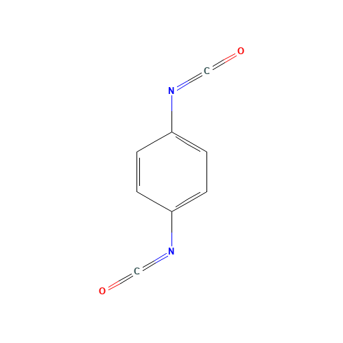 1,4-Phenylene diisocyanate (CAS: 104-49-4) - Chemical Structure and Molecular Formula 