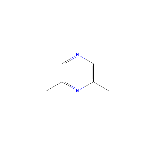 2,6-Dimethylpyrazine (CAS: 108-50-9) - Chemical Structure and Molecular Formula 