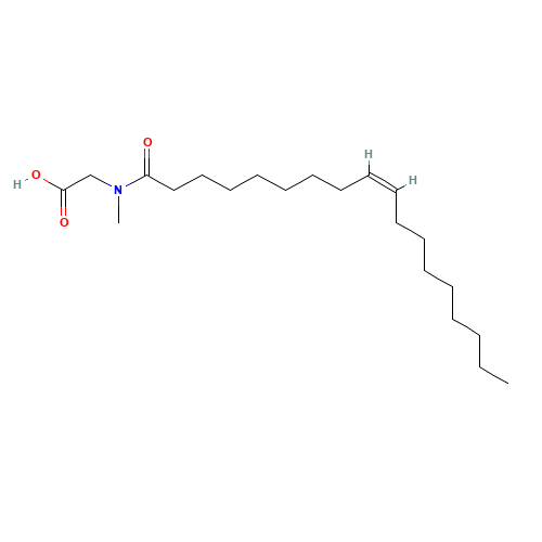 N-OLEOYLSARCOSINE (CAS: 110-25-8) - Chemical Structure and Molecular Formula 