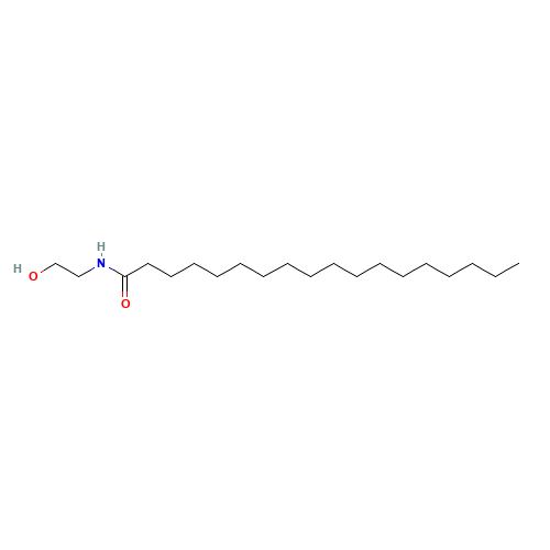 STEAROYL ETHANOLAMIDE (CAS: 111-57-9) - Chemical Structure and Molecular Formula 