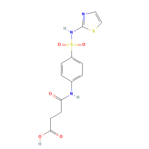 p-2-Thiazolylsulfamoylsuccinanilic acid (CAS: 116-43-8) - Chemical Structure and Molecular Formula 