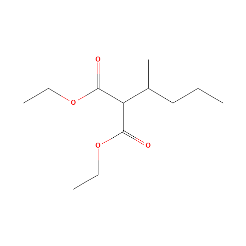 DIETHYL (1-METHYLBUTYL)MALONATE (CAS: 117-47-5) - Chemical Structure and Molecular Formula 