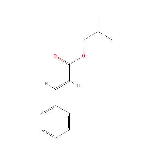 Isobutyl cinnamate (CAS: 122-67-8) - Chemical Structure and Molecular Formula 