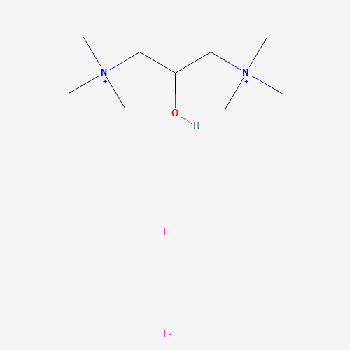 2-HYDROXY-N,N,N,N',N',N'-HEXAMETHYL-1,3-PROPANE DIAMINIUM DI IODIDE (CAS: 123-47-7) - Chemical Structure and Molecular Formula 