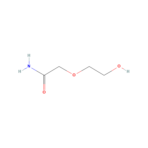 2(2-HYDROXYETHOXY)ACETAMIDE (CAS: 123-85-3) - Chemical Structure and Molecular Formula 