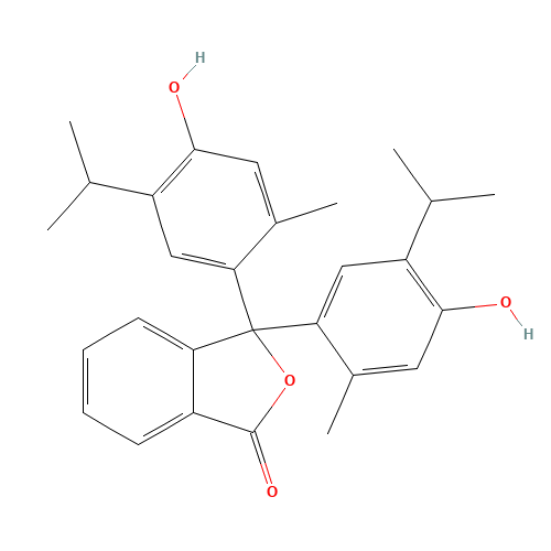 Thymolphthalein (CAS: 125-20-2) - Chemical Structure and Molecular Formula 