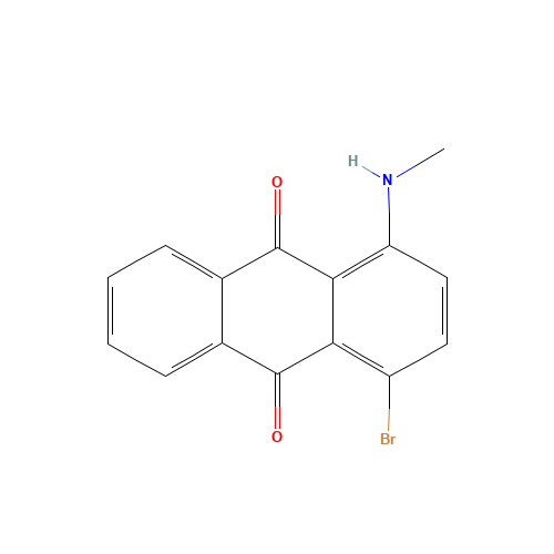 1-Methylamino-4-bromo anthraquinone (CAS: 128-93-8) - Chemical Structure and Molecular Formula 