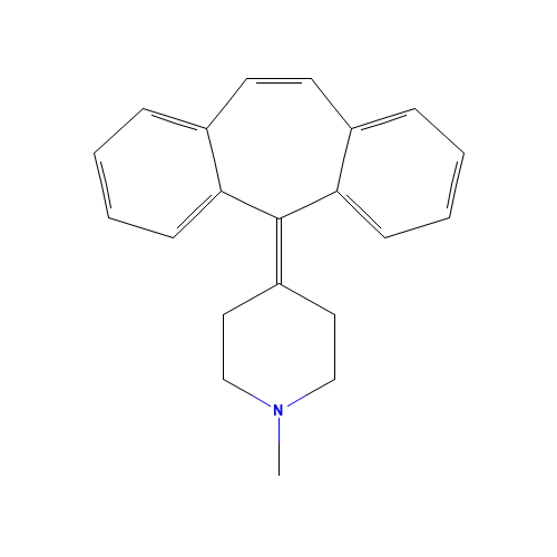 Cyproheptadine (CAS: 129-03-3) - Chemical Structure and Molecular Formula 