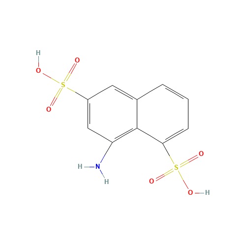 8-Aminonaphthalene-1,6-disulfonic acid (CAS: 129-91-9) - Chemical Structure and Molecular Formula 