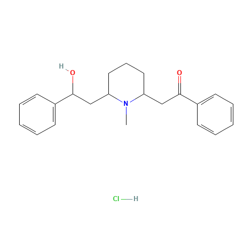alpha-Lobeline hydrochloride (CAS: 134-63-4) - Chemical Structure and Molecular Formula 