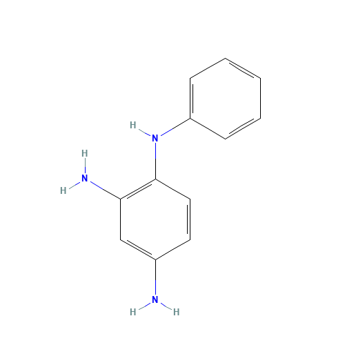 2,4-DIAMINODIPHENYLAMINE (CAS: 136-17-4) - Chemical Structure and Molecular Formula 