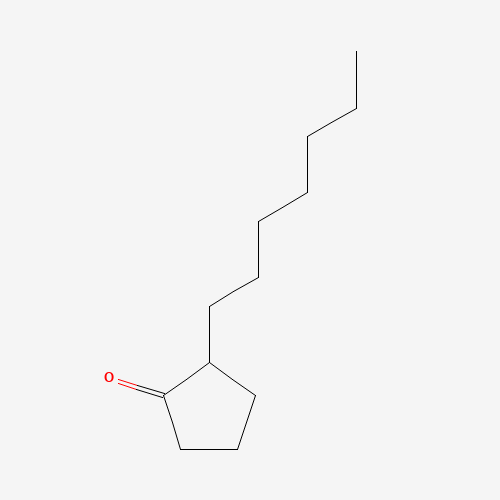 2-N-HEPTYLCYCLOPENTANONE (CAS: 137-03-1) - Chemical Structure and Molecular Formula 
