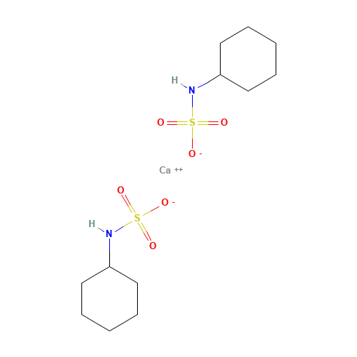Calcium bis(cyclohexylsulphamate) (CAS: 139-06-0) - Chemical Structure and Molecular Formula 