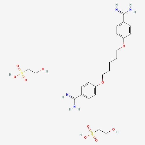 Pentamidine isethionate (CAS: 140-64-7) - Chemical Structure and Molecular Formula 