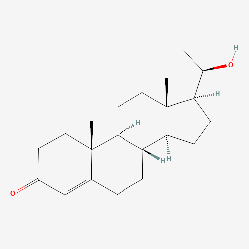 4-PREGNEN-20-BETA-OL-3-ONE (CAS: 145-15-3) - Chemical Structure and Molecular Formula 