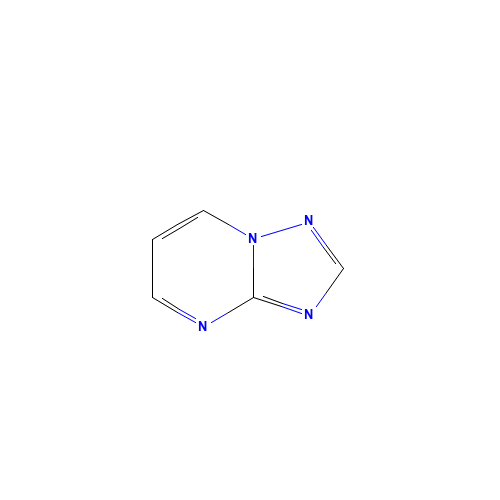 1,2,4-TRIAZOLO[1,5-A]PYRIMIDINE (CAS: 275-02-5) - Chemical Structure and Molecular Formula 
