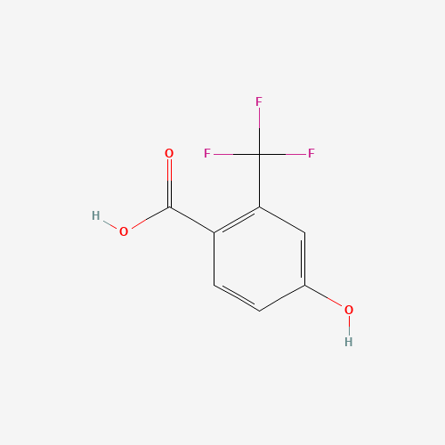 4-HYDROXY-2-(TRIFLUOROMETHYL)BENZOIC ACID (CAS: 320-32-1) - Chemical Structure and Molecular Formula 